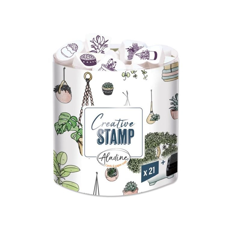 Razítka Creative Stamp Rostliny 21ks Aladine