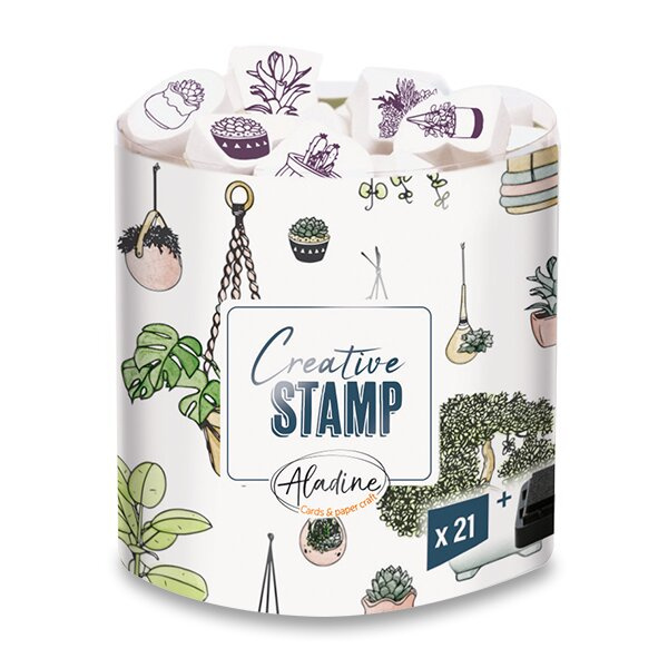 Razítka Creative Stamp Rostliny 21ks Aladine