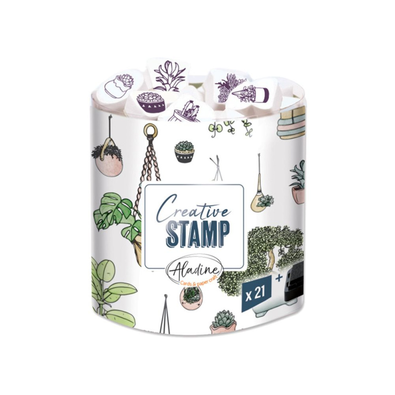 Razítka Creative Stamp Rostliny 21ks Aladine