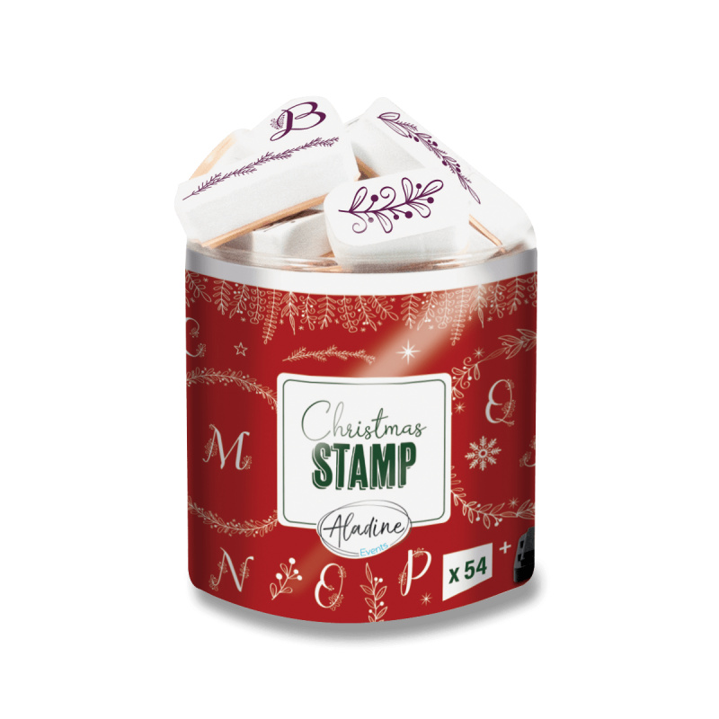 Aladine Razítka Aladine Creative Stamp, 54 ks - Vánoční abeceda