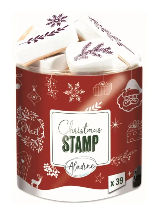 Aladine Razítka Aladine Creative Stamp, 39 ks - Veselé Vánoce
