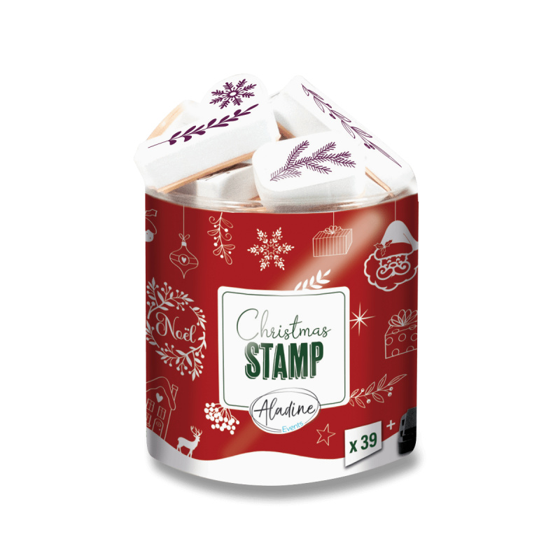 Aladine Razítka Aladine Creative Stamp, 39 ks - Veselé Vánoce