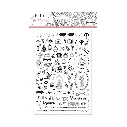 Diářová razítka Aladine Stampo BULLET JOURNAL 89 ks - Můj diář Aladine