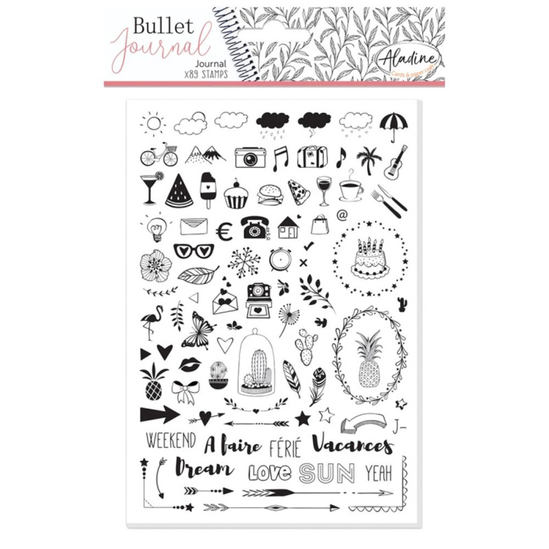 Diářová razítka Aladine Stampo BULLET JOURNAL 89 ks - Můj diář Aladine
