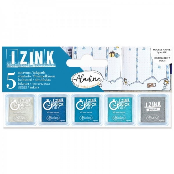 Razítkovací polštářky, 5 ks - zimní barvy Aladine