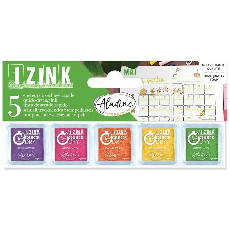 Razítkovací polštářky, 5 ks - letní barvy Aladine