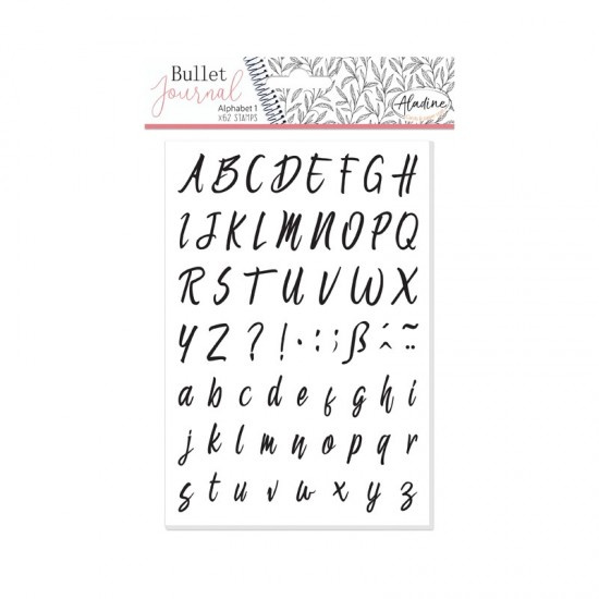 Razítka Aladine Stampo BULLET JOURNAL 62 ks - Abeceda kurzíva Aladine