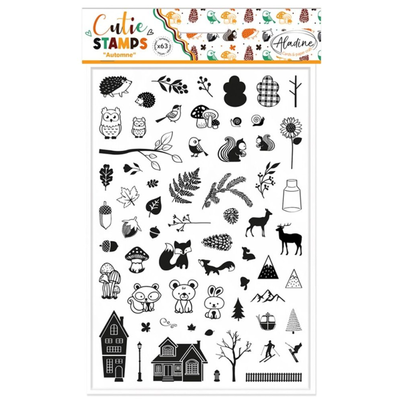 Razítka Aladine Cutie Stamps, 63 ks - Podzim Aladine