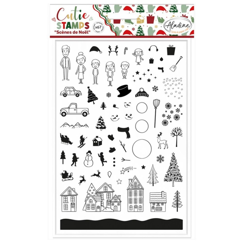 Razítka Cutie Stamps, 67 ks - Vánoční nálada Aladine