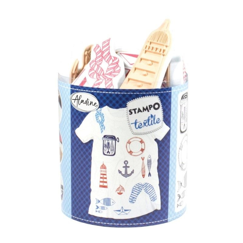 Razítka Stampo Textile Marina 13 ks Aladine