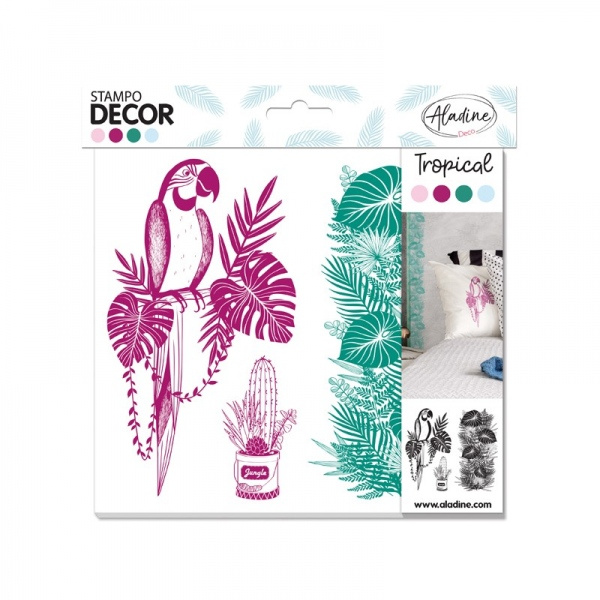 Dekorační razítka Aladine Stampo DECOR 3 ks - Tropical Aladine