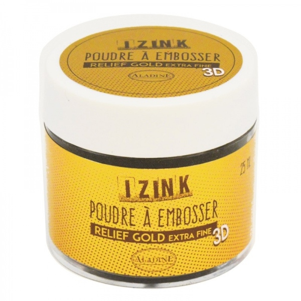 Embosovací prášek Aladine 25 ml - gold extra fine zlatá detailní Aladine
