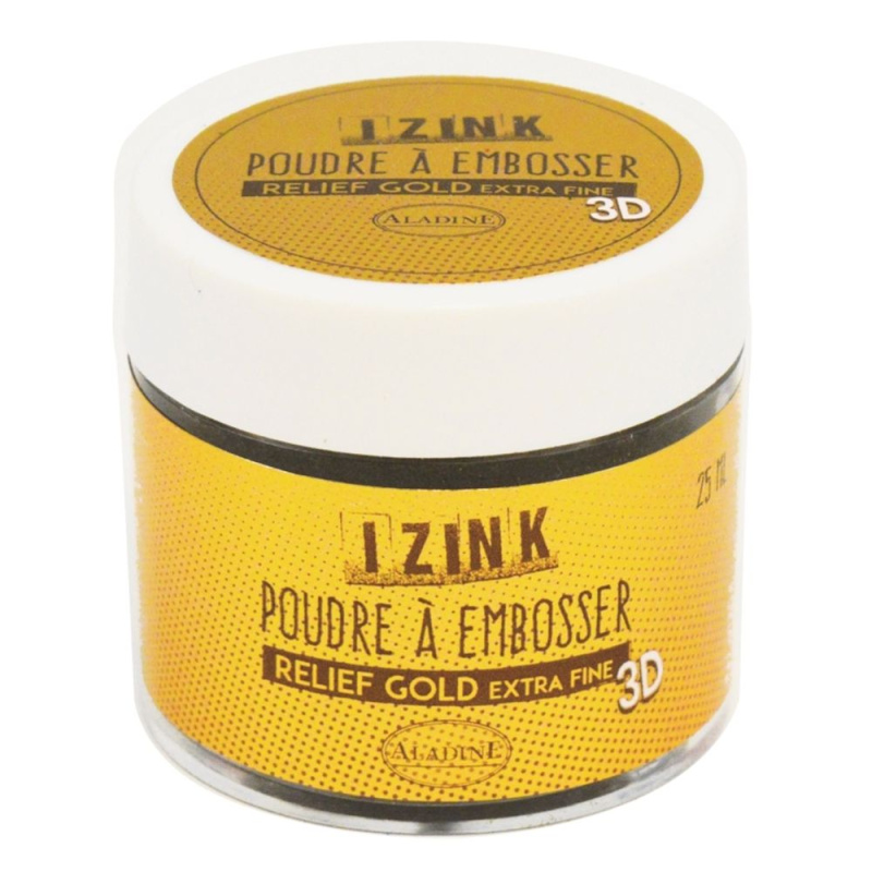 Embosovací prášek Aladine 25 ml - gold extra fine zlatá detailní Aladine