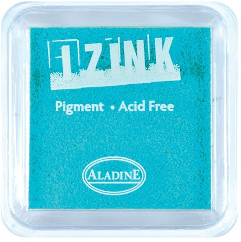 Razítkovací polštářek AladineIZINK EMBOSSING - aqua azurová Aladine