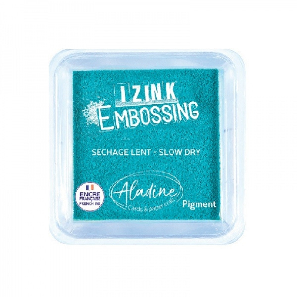 Razítkovací polštářek AladineIZINK EMBOSSING - turquoise tyrkysová  Aladine