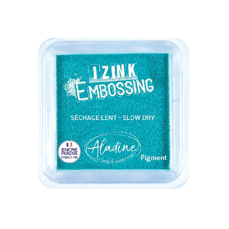 Razítkovací polštářek AladineIZINK EMBOSSING - turquoise tyrkysová  Aladine