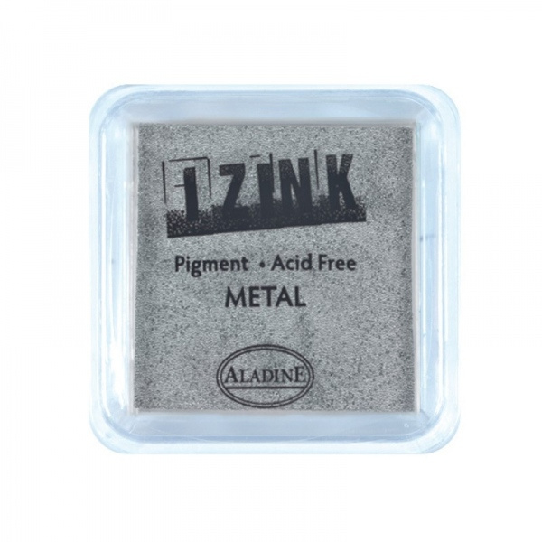 Razítkovací polštářek AladineIZINK EMBOSSING - metal silver, stříbrná Aladine