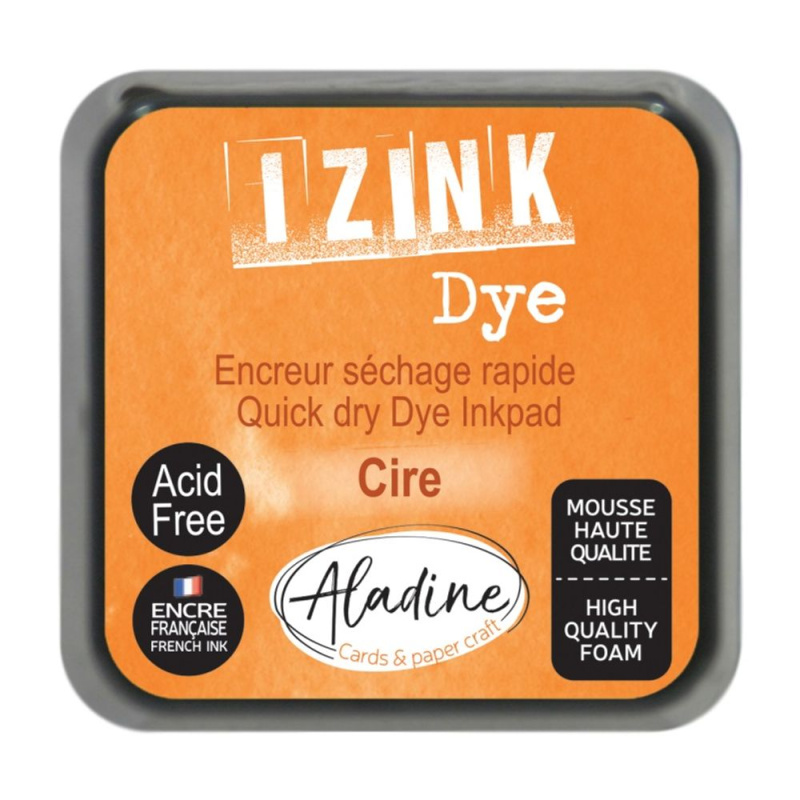 Razítkovací polštářek Aladine IZINK DYE - cire oranžová Aladine