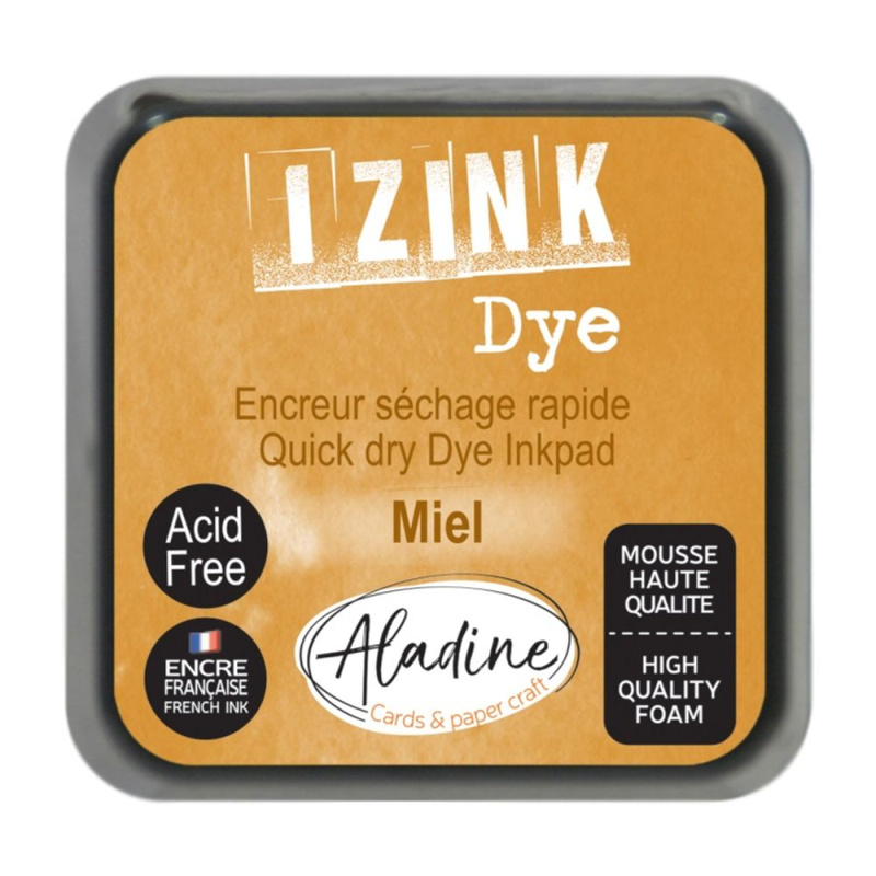 Razítkovací polštářek Aladine IZINK DYE - miel tmavě žlutá Aladine