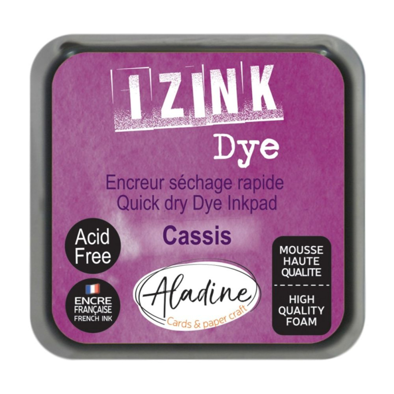 Razítkovací polštářek Aladine IZINK DYE - cassis černý rybíz-fialová Aladine
