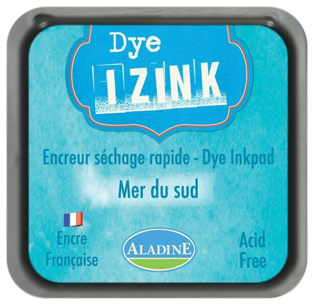 Razítkovací polštářek Aladine IZINK DYE - mer du sud azurová Aladine