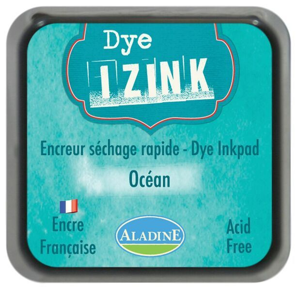 Aladine Razítkovací polštářek Aladine Izink Dye - VYBERTE ODSTÍN - Razítkovací polštářek Aladine Izink Dye - ocean, tyrkysový