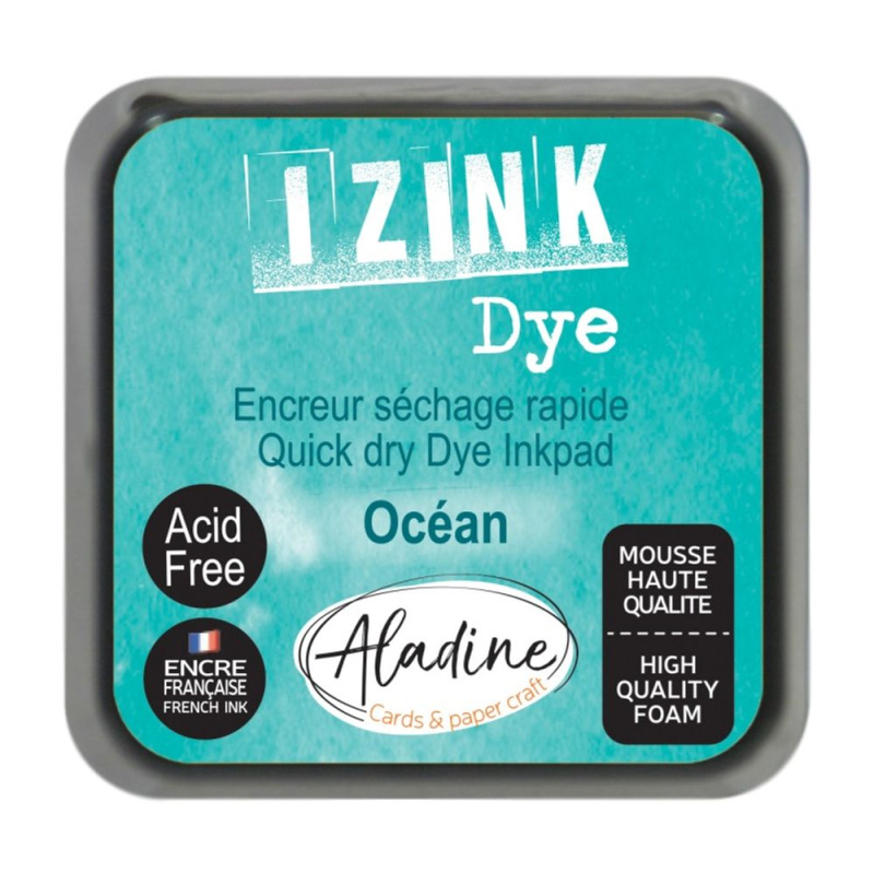 Aladine Razítkovací polštářek Aladine Izink Dye - VYBERTE ODSTÍN - Razítkovací polštářek Aladine Izink Dye - ocean, tyrkysový
