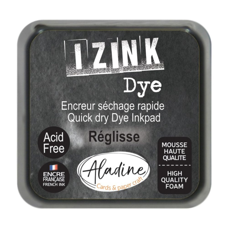 Aladine Razítkovací polštářek Aladine Izink Dye - VYBERTE ODSTÍN - Razítkovací polštářek Aladine Izink Dye - reglisse, černý
