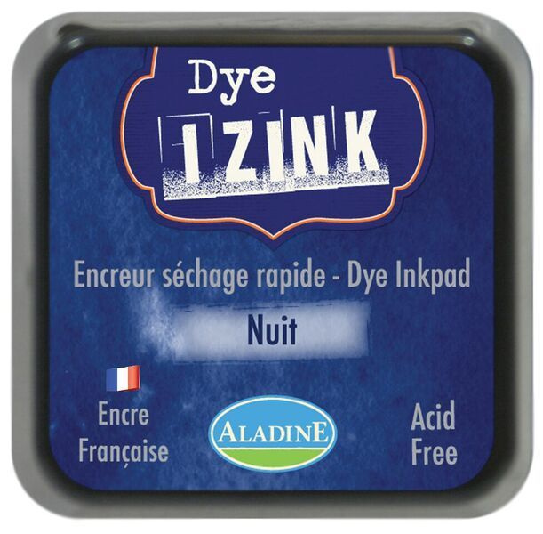 Aladine Razítkovací polštářek Aladine Izink Dye - VYBERTE ODSTÍN - Razítkovací polštářek Aladine Izink Dye - nuit, tm. modrý