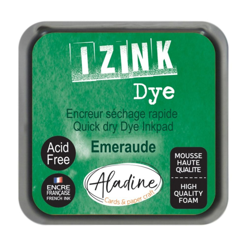 Razítkovací polštářek Aladine IZINK DYE - emeraude smaragdová zelená Aladine