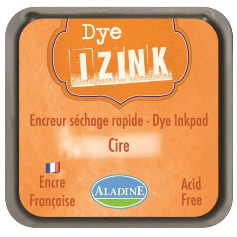 Aladine Razítkovací polštářek Aladine Izink Dye, 8x8 cm - VYBERTE ODSTÍN - Razítkovací polštářek Aladine Izink Dye - cire, tmavě žlutý