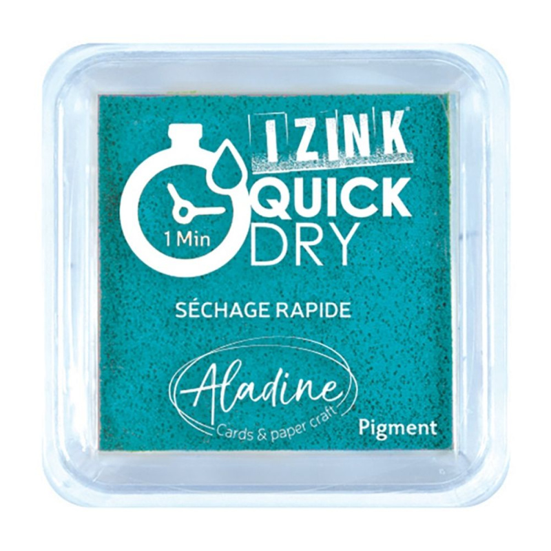 Razítkovací polštářek Aladine IZINK QUICK DRY - ocean azurová modrá Aladine