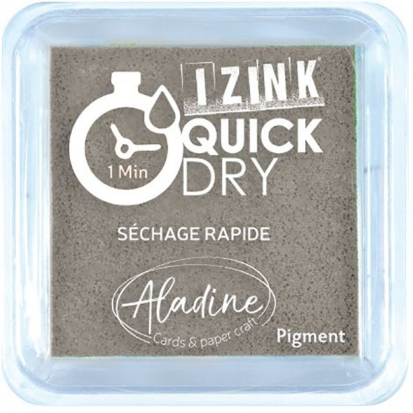 Razítkovací polštářek Aladine IZINK QUICK DRY - gris šedá Aladine