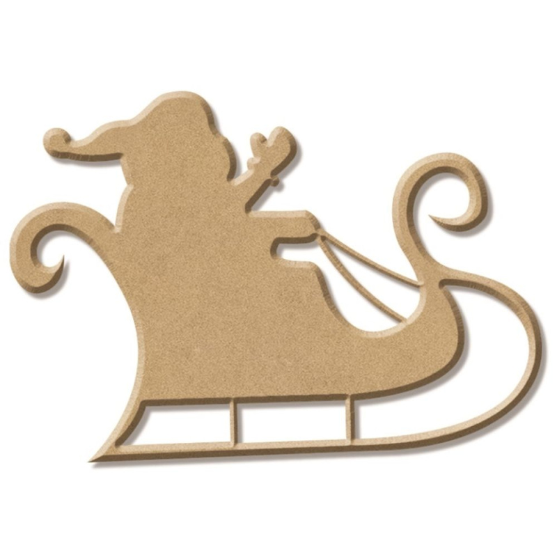 Aladine Dřevěný výřez k dekoraci Aladine - Santa na sáních