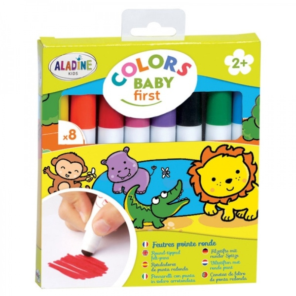 Fixy s kulatým hrotem Aladine Colors Baby First 8 ks Aladine