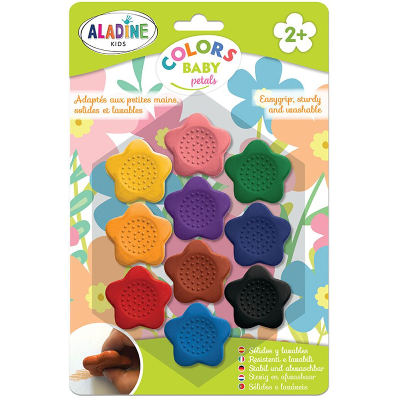 Vícehranné voskovky Colors baby petal 10 ks Aladine