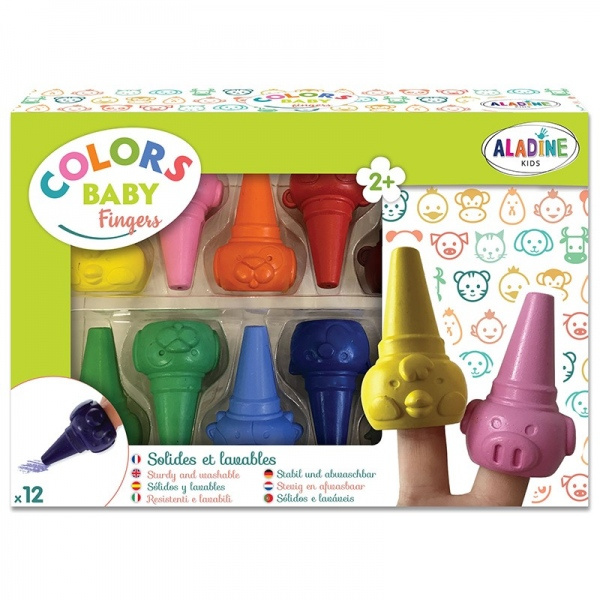 Voskovky Aladine Colors Baby Fingers 12 ks Aladine