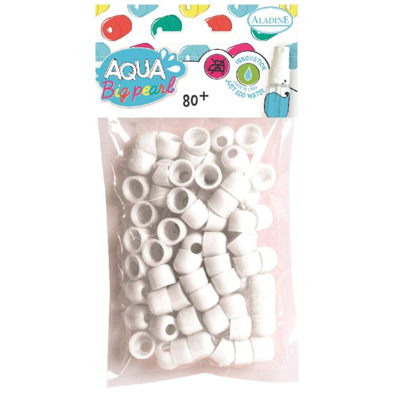 Aqua pearl XL, balení 80ks, Bílá Aladine
