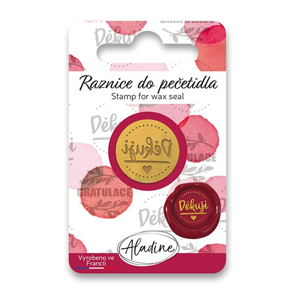 Pečeť (pečetní raznice) Aladine - Děkuji (text) Aladine