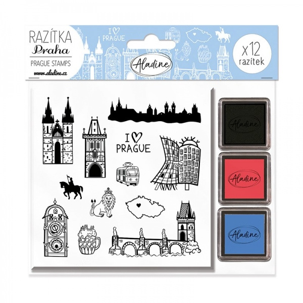 Razítka Stampo City, 12 ks - Praha Aladine