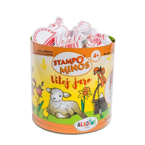 Aladine Dětská razítka Aladine Stampo Minos, 43 ks - Jaro a Velikonoce