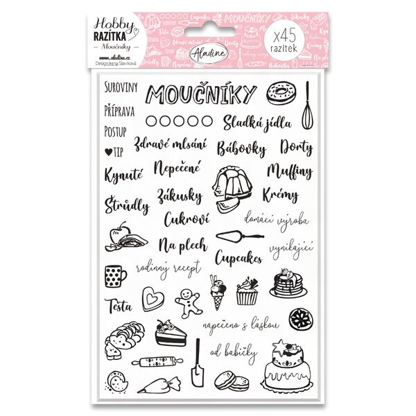 Razítka Stampo Hobby - Moučníky, 45 Ks  Aladine