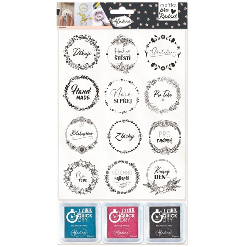 Aladine Razítka Aladine Stamp with Love, 12 ks - Příležitosti
