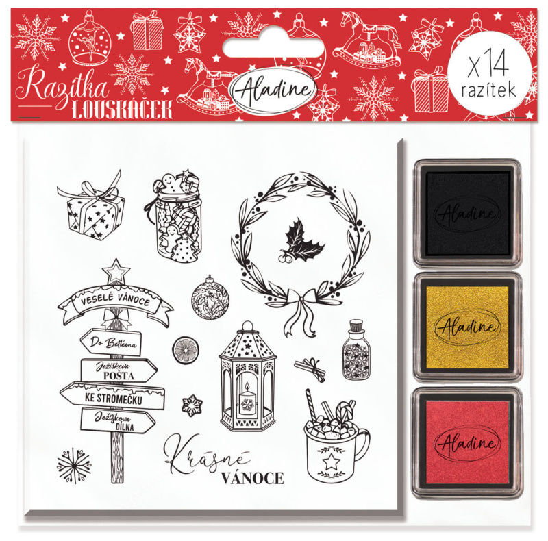Razítka Stampo Noel Aladine - Louskáček, 14 Ks  Aladine