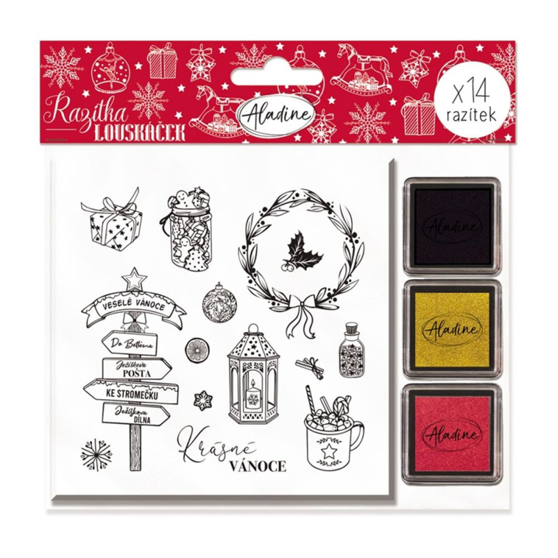 Razítka Stampo Noel Aladine - Louskáček, 14 Ks  Aladine