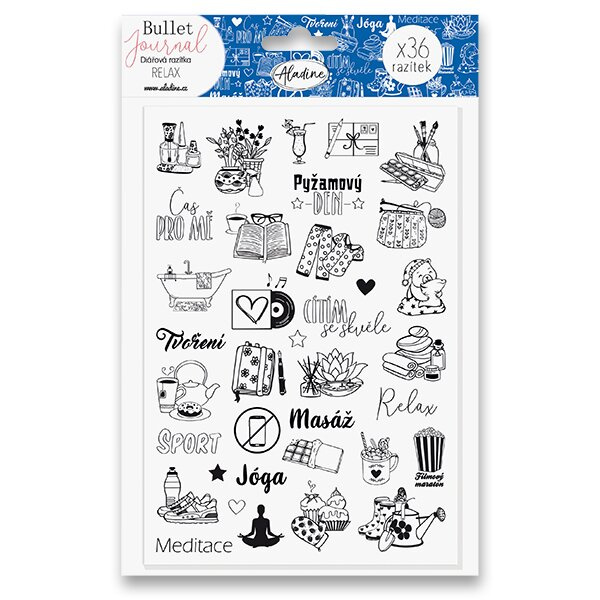 Diářová razítka Bullet Journal, 67 ks - Rodinný kalendář Aladine