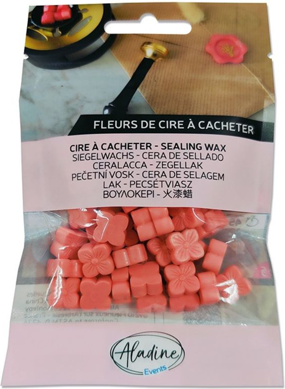 Aladine Pečetní vosk granulovaný Aladine - základní - VYBERTE ODSTÍN - Pečetní vosk granulovaný Aladine - peche, broskvový
