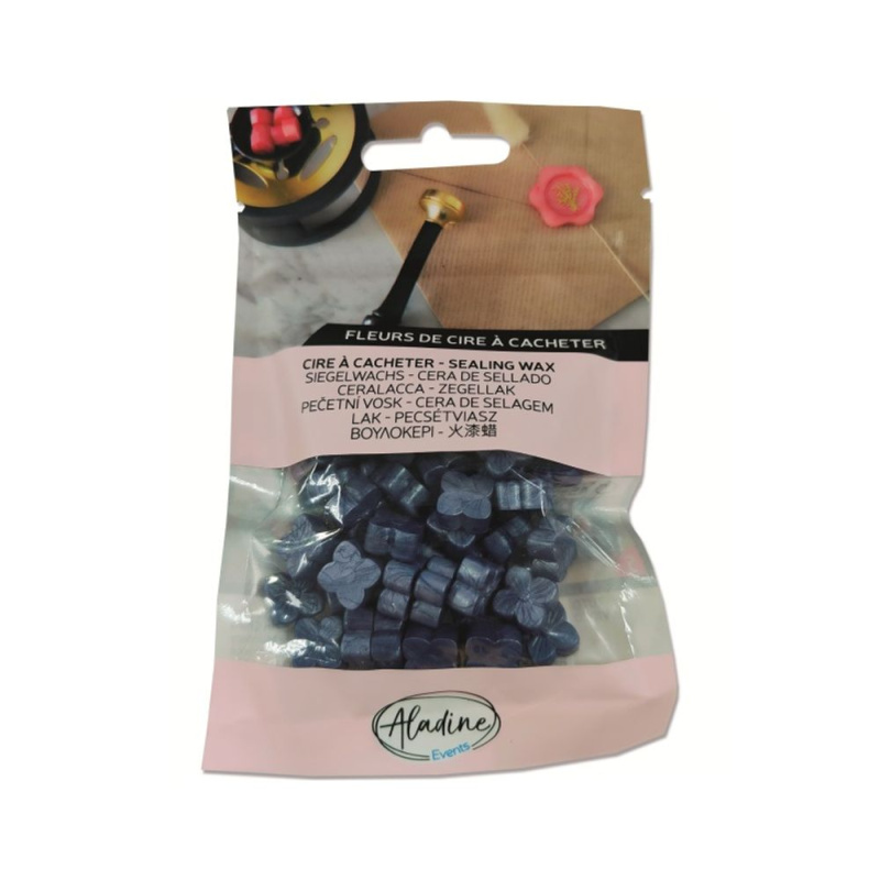 Aladine Pečetní vosk granulovaný Aladine - perleťový - VYBERTE ODSTÍN - Pečetní vosk granulovaný Aladine - gris bleu nacré, perleťový šedomodrý