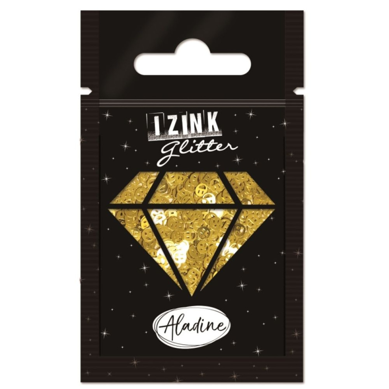 Designové třpytky, smajlíci - zlatá, gold Aladine