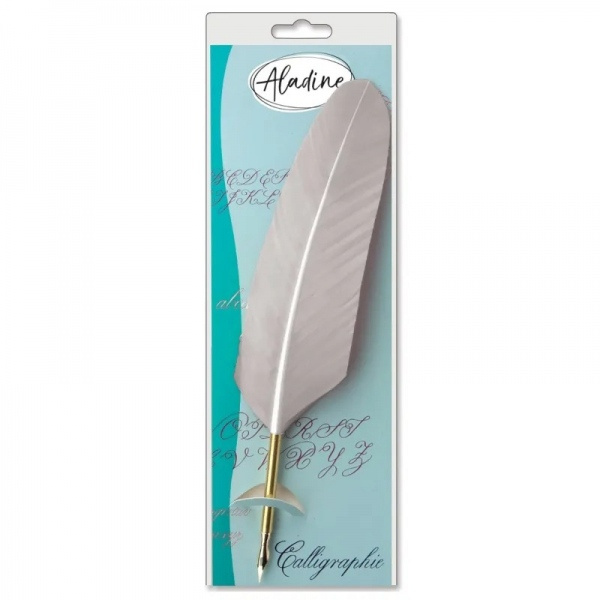 Aladine Husí brk s kovovým hrotem Aladine - bílý